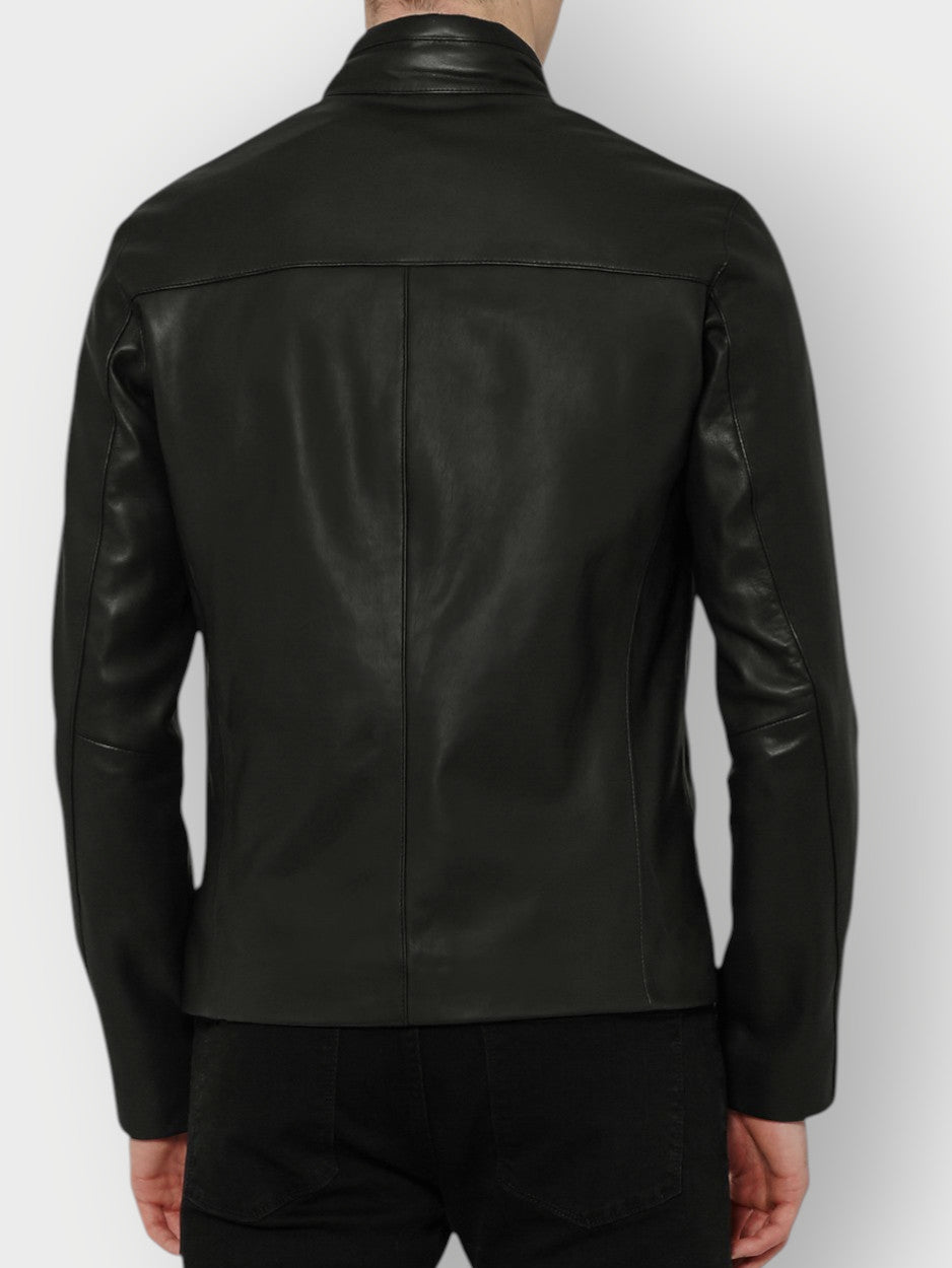 Men's Cafe Racer Leather Jacket