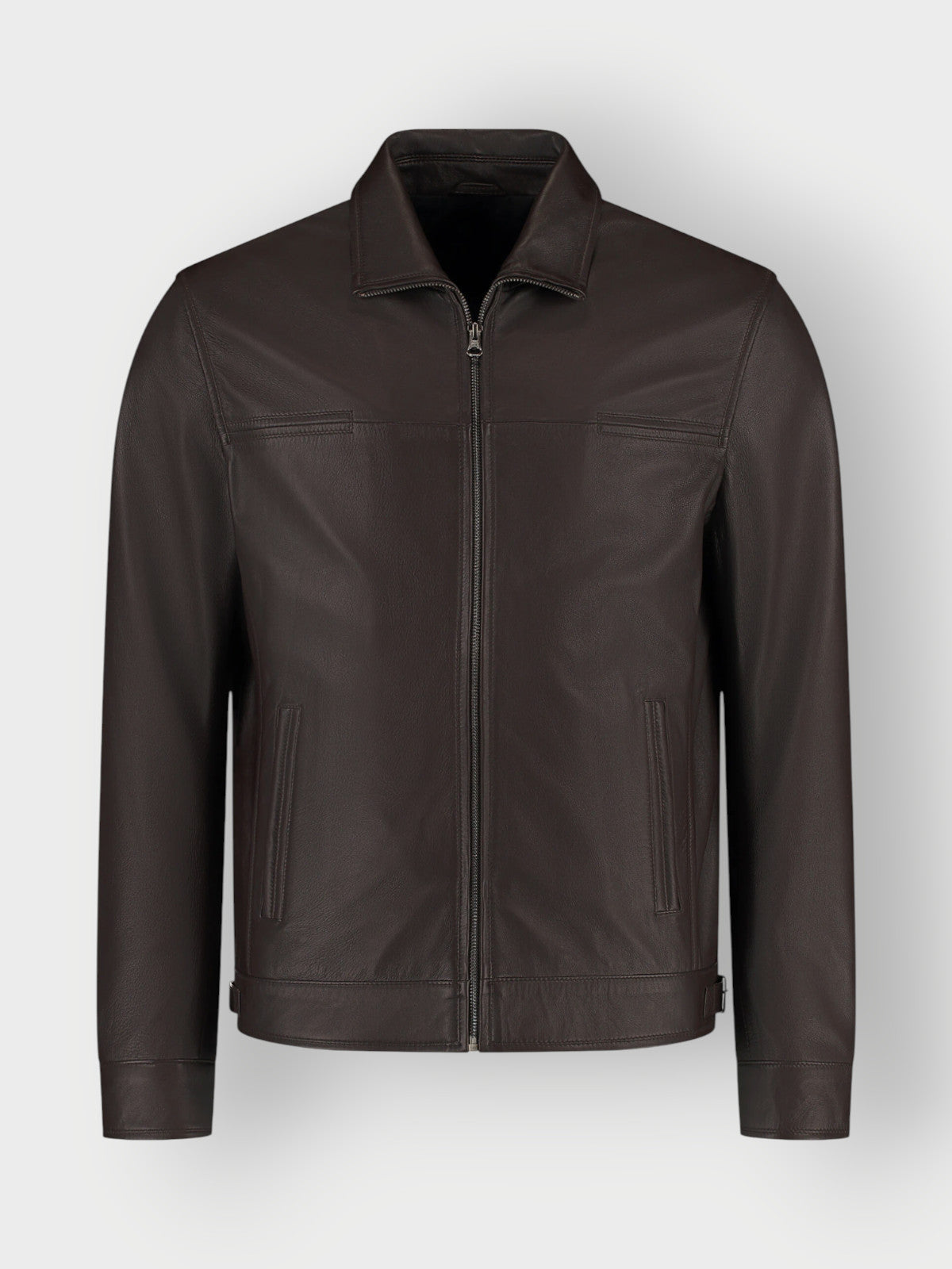 Men's Lightweight Brown Biker Leather Jacket