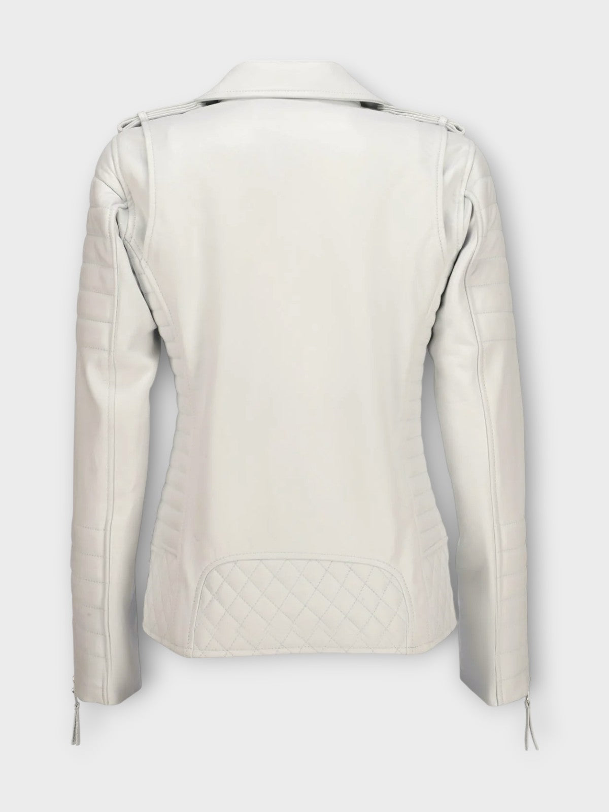 Women's White Leather Jacket