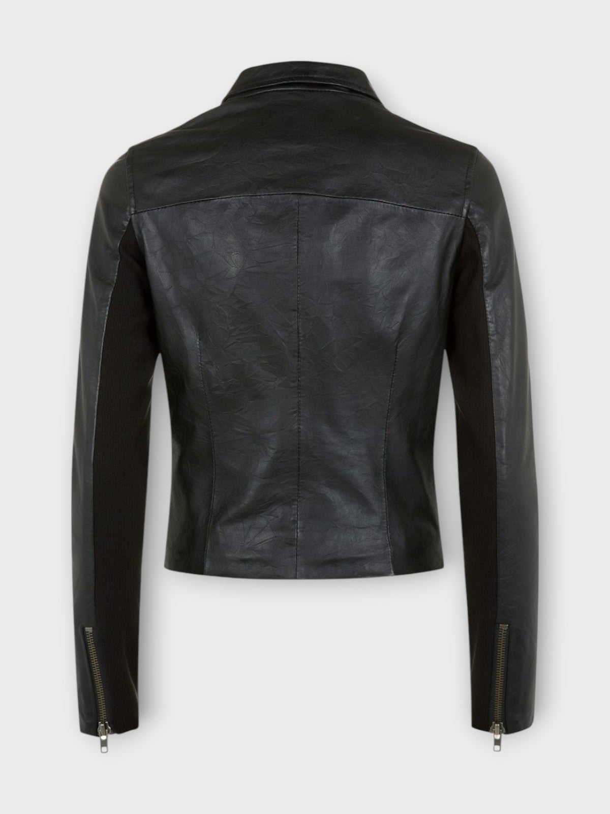 Women's Black Leather Biker Jacket