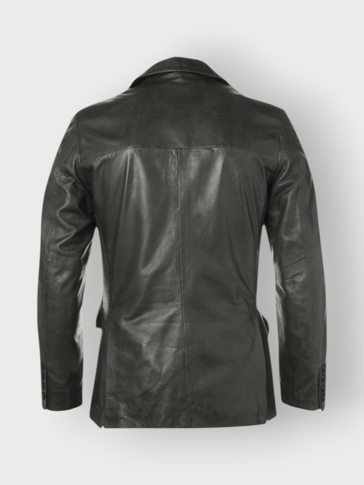 Timeless Men's Black Leather Coat