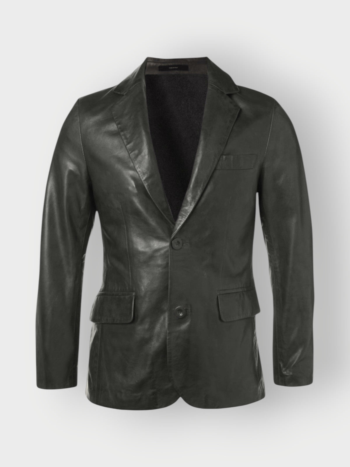 Timeless Men's Black Leather Coat