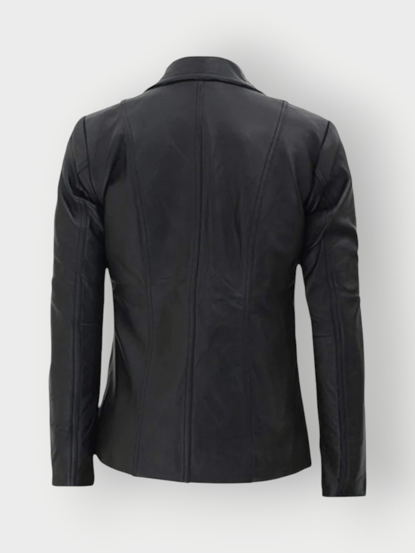 Women's Black Leather Coat
