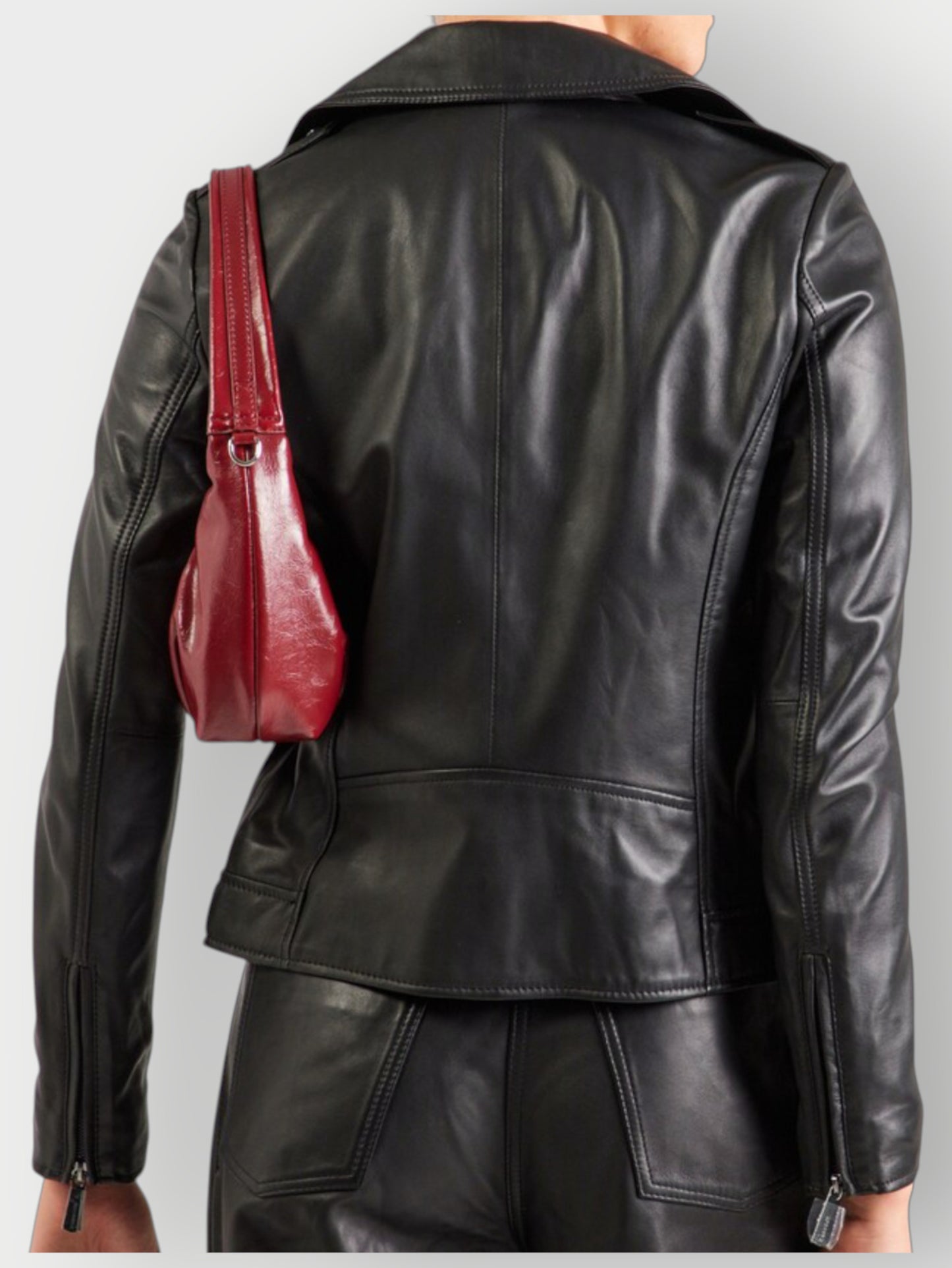 Women's Motorbike Black Leather Jacket