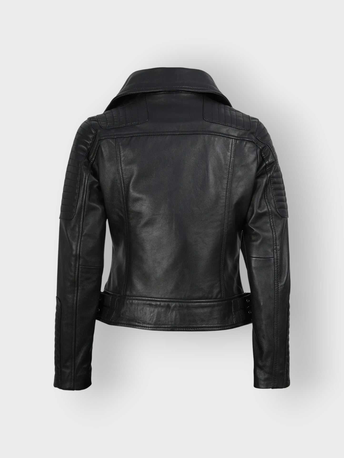 Women's Classic Motorcycle Leather Jacket