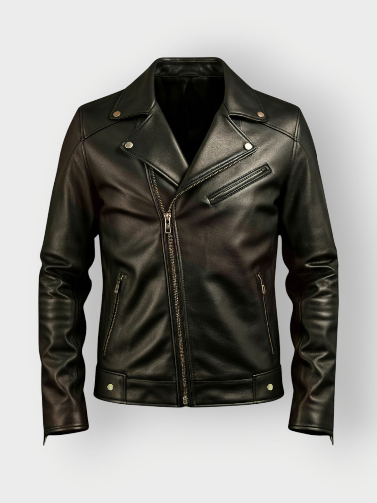 Men’s Black Classic Motorcycle Leather Jacket