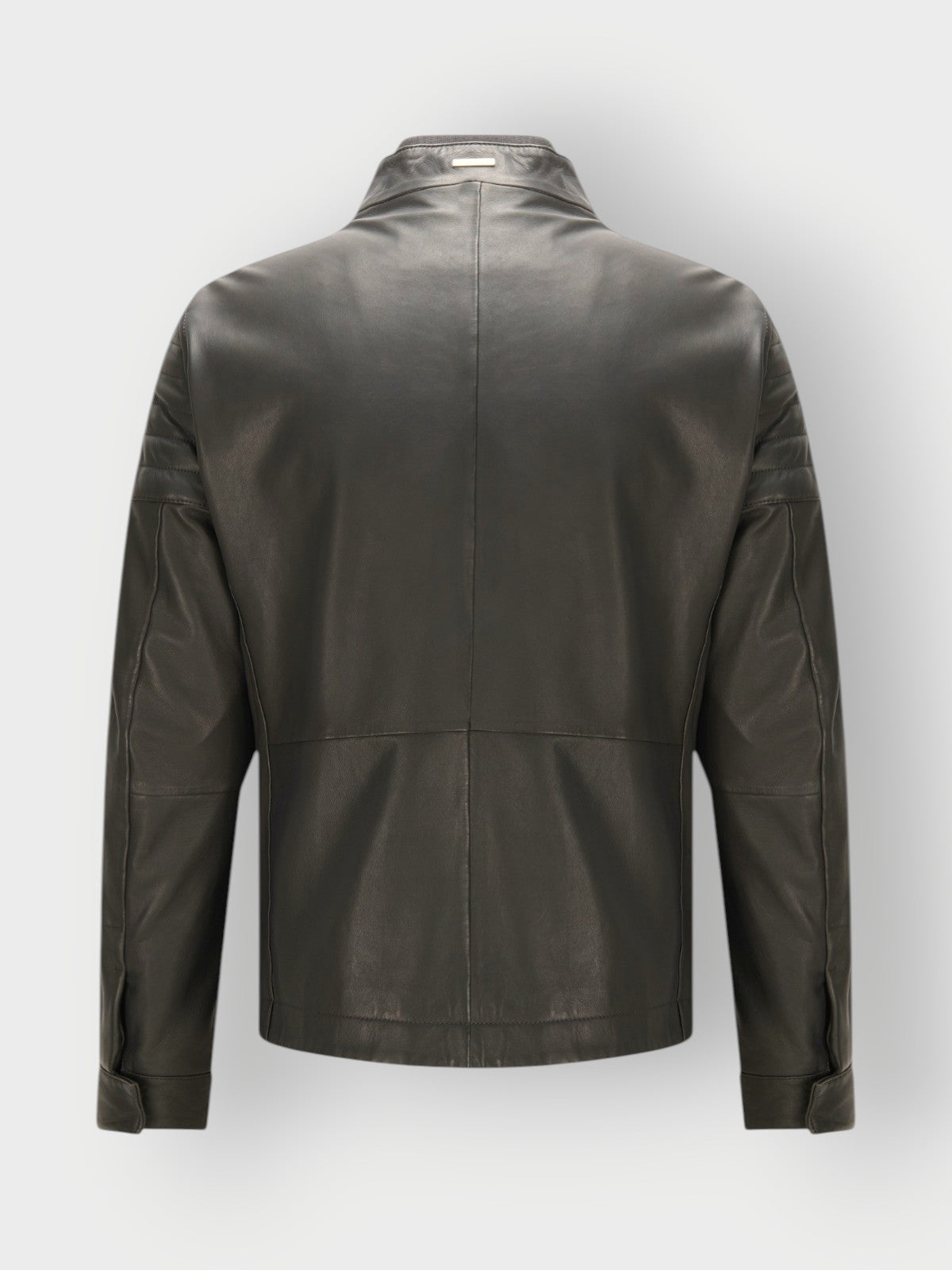 Men's Black Leather Racer Jacket