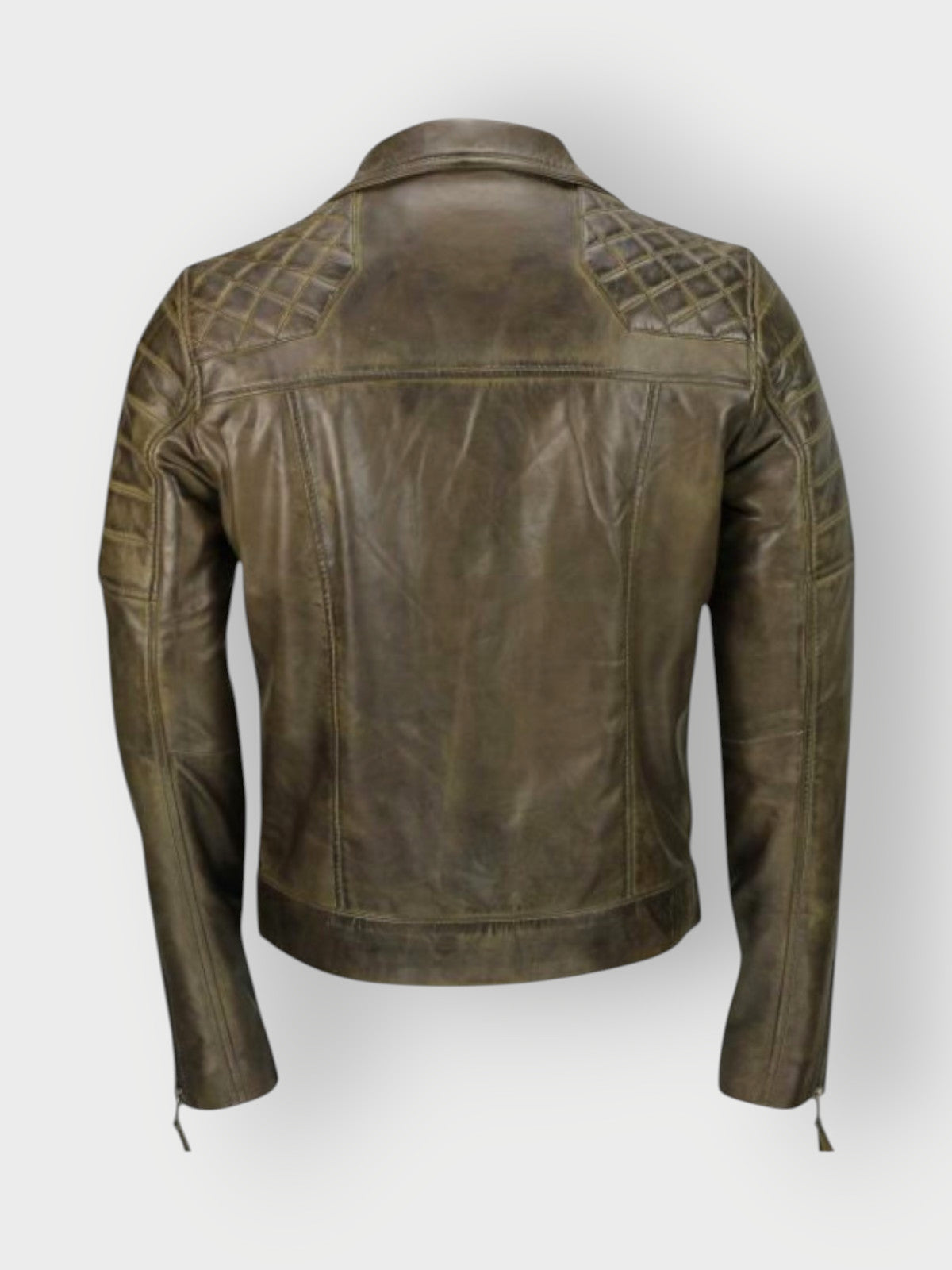 Men's Brown Leather Motorcycle Jacket