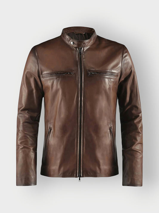 Men's Classic Cafe Racer Waxed Jacket
