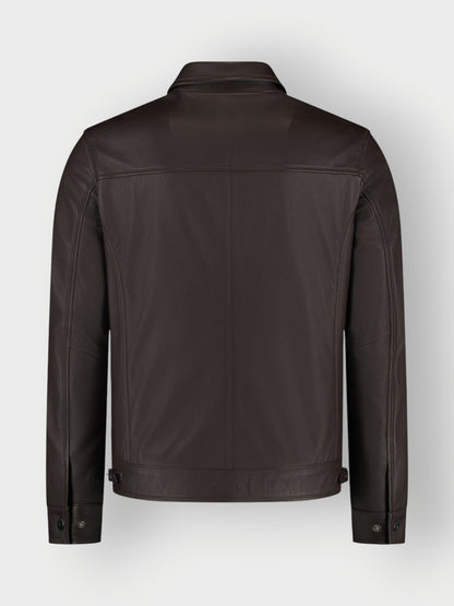 Men's Lightweight Brown Biker Leather Jacket