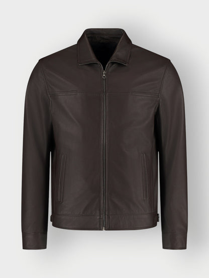 Men's Lightweight Brown Biker Leather Jacket