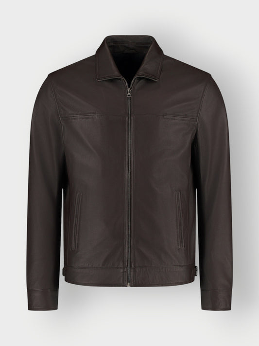 Men's Lightweight Brown Biker Leather Jacket
