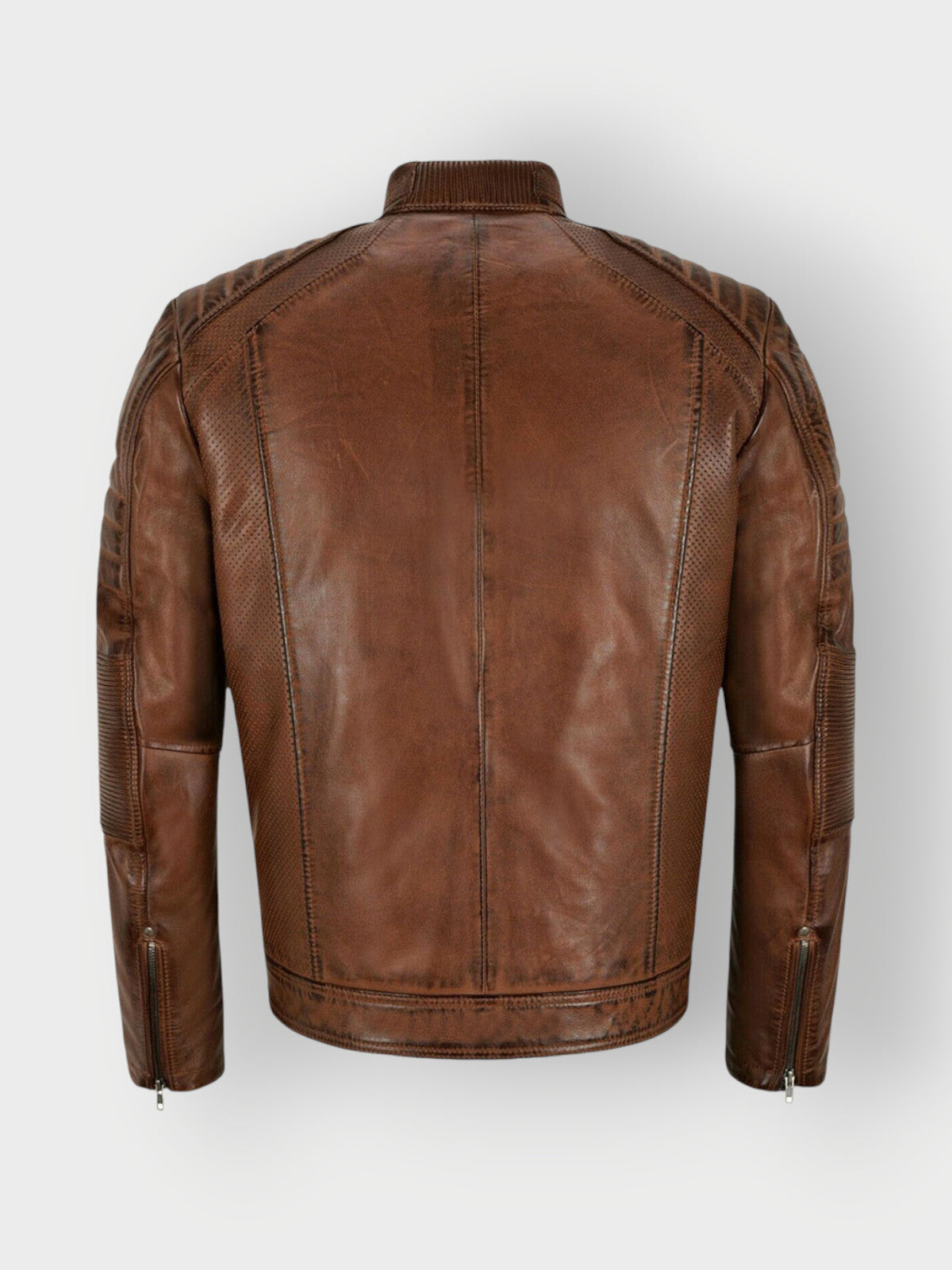 Men’s Vintage Tan Brown Leather Jacket