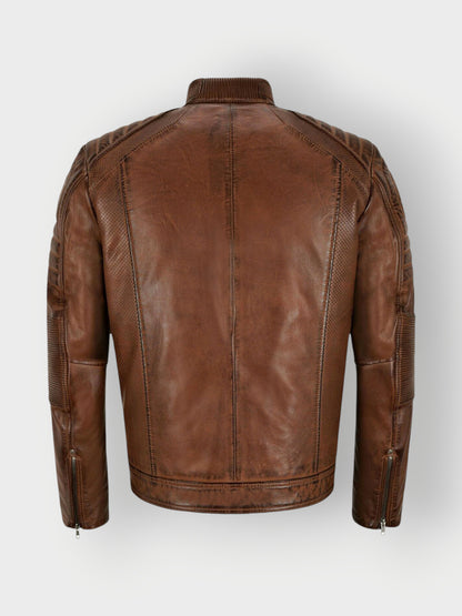 Men’s Vintage Tan Brown Leather Jacket