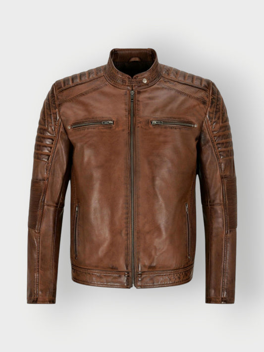 Men’s Vintage Tan Brown Leather Jacket