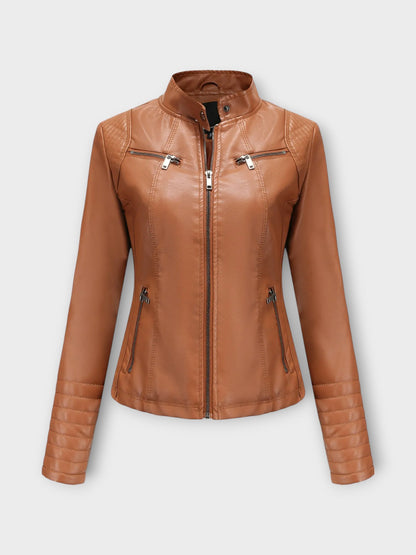 Women's Tan Leather Jacket