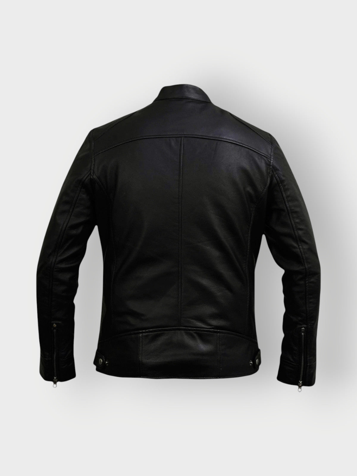 Classic Black Biker Jacket for Men