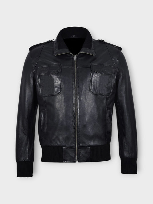 Everyday Black Bomber Jacket for Men