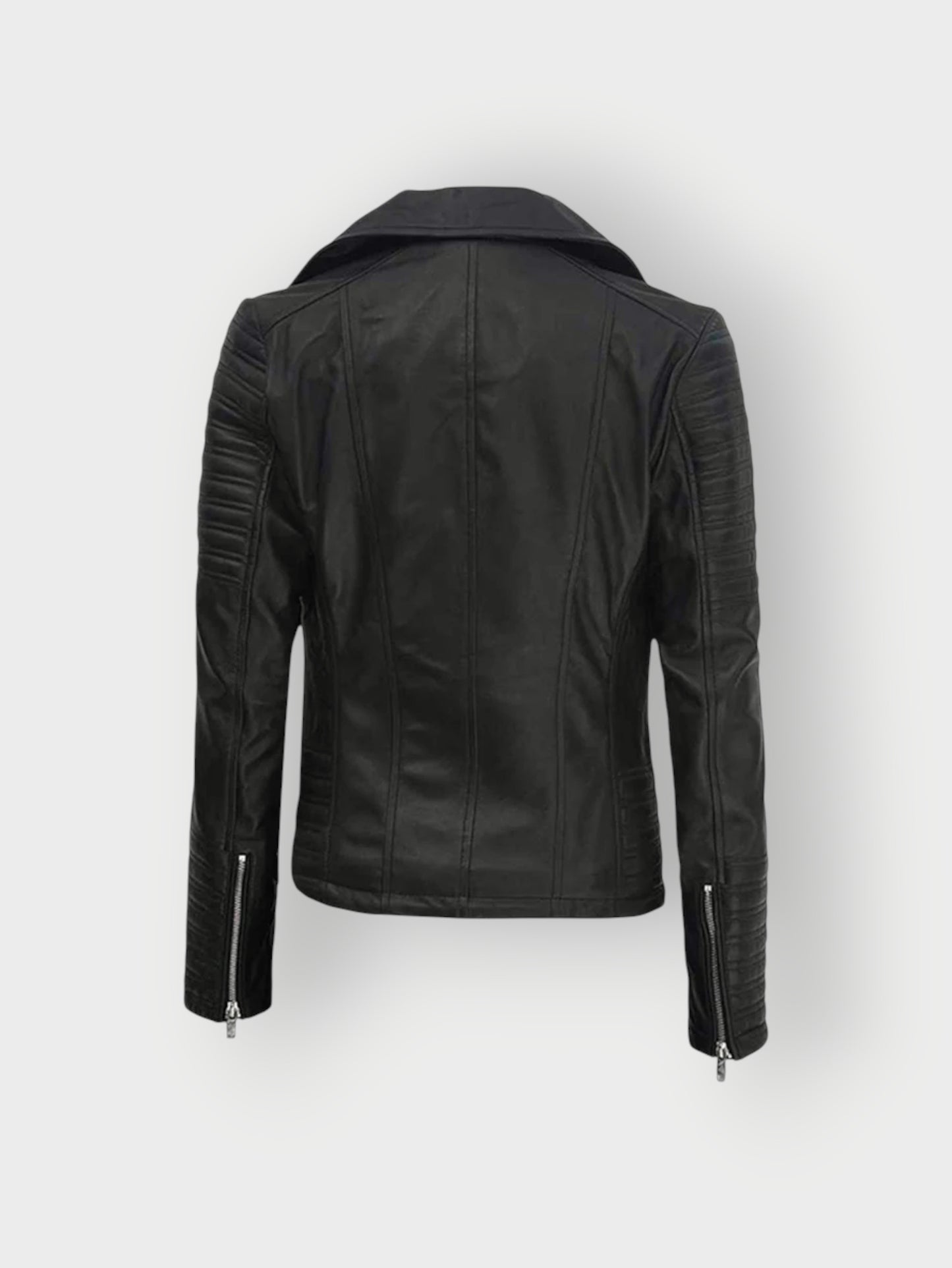 Women's Black Moto Leather Jacket