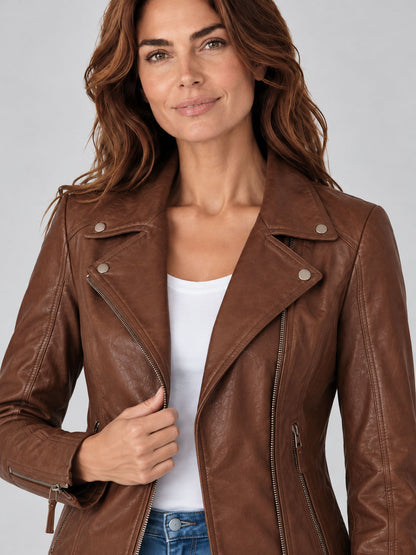 Women's Brown Leather Jacket