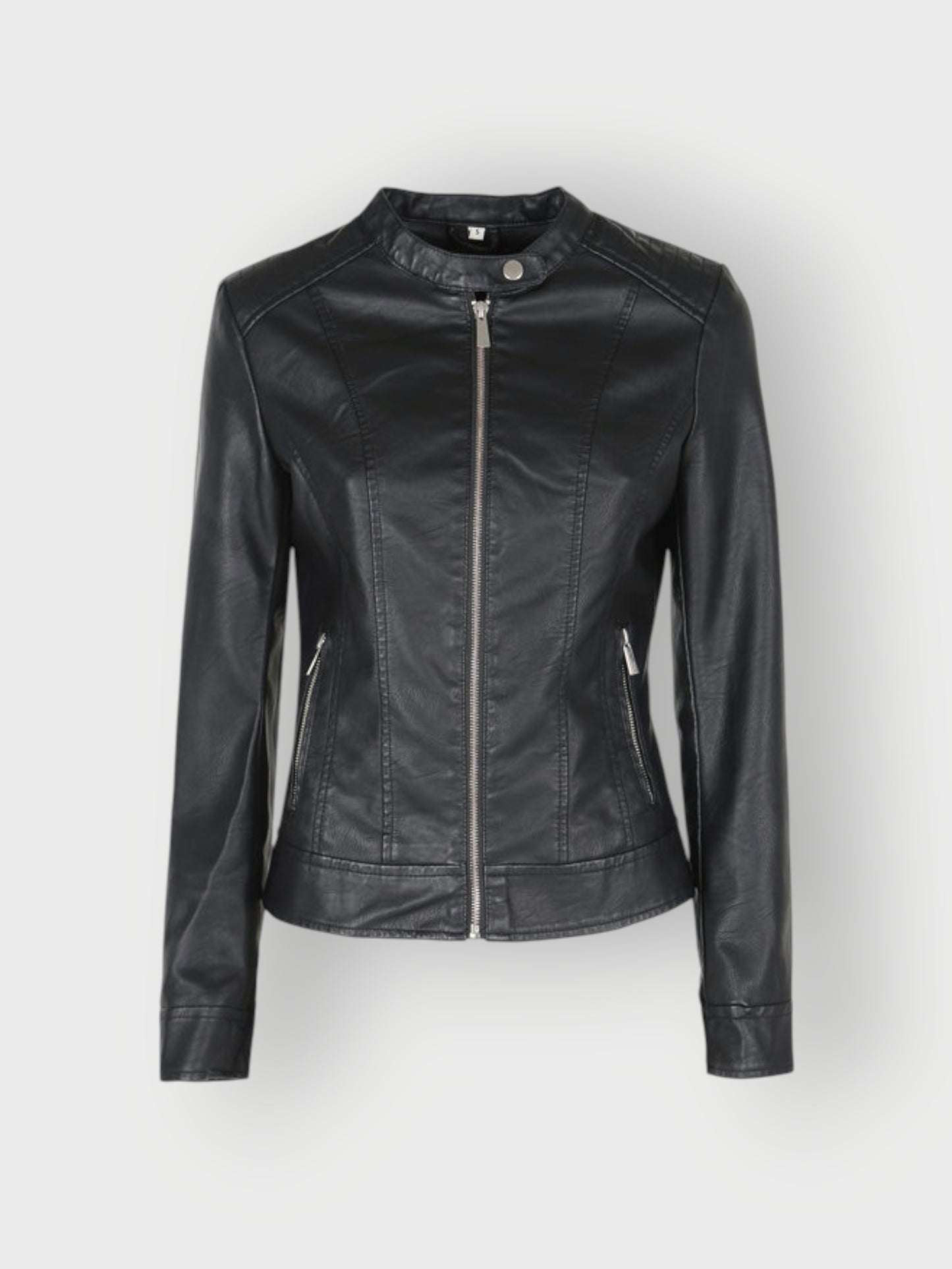 Women's Cafe Racer Black Biker Leather Jacket