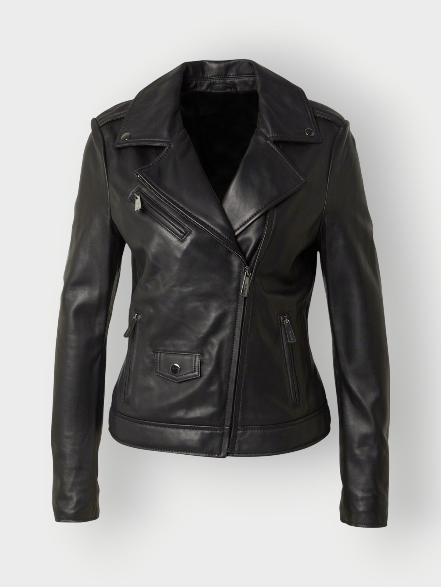 Women's Motorbike Black Leather Jacket