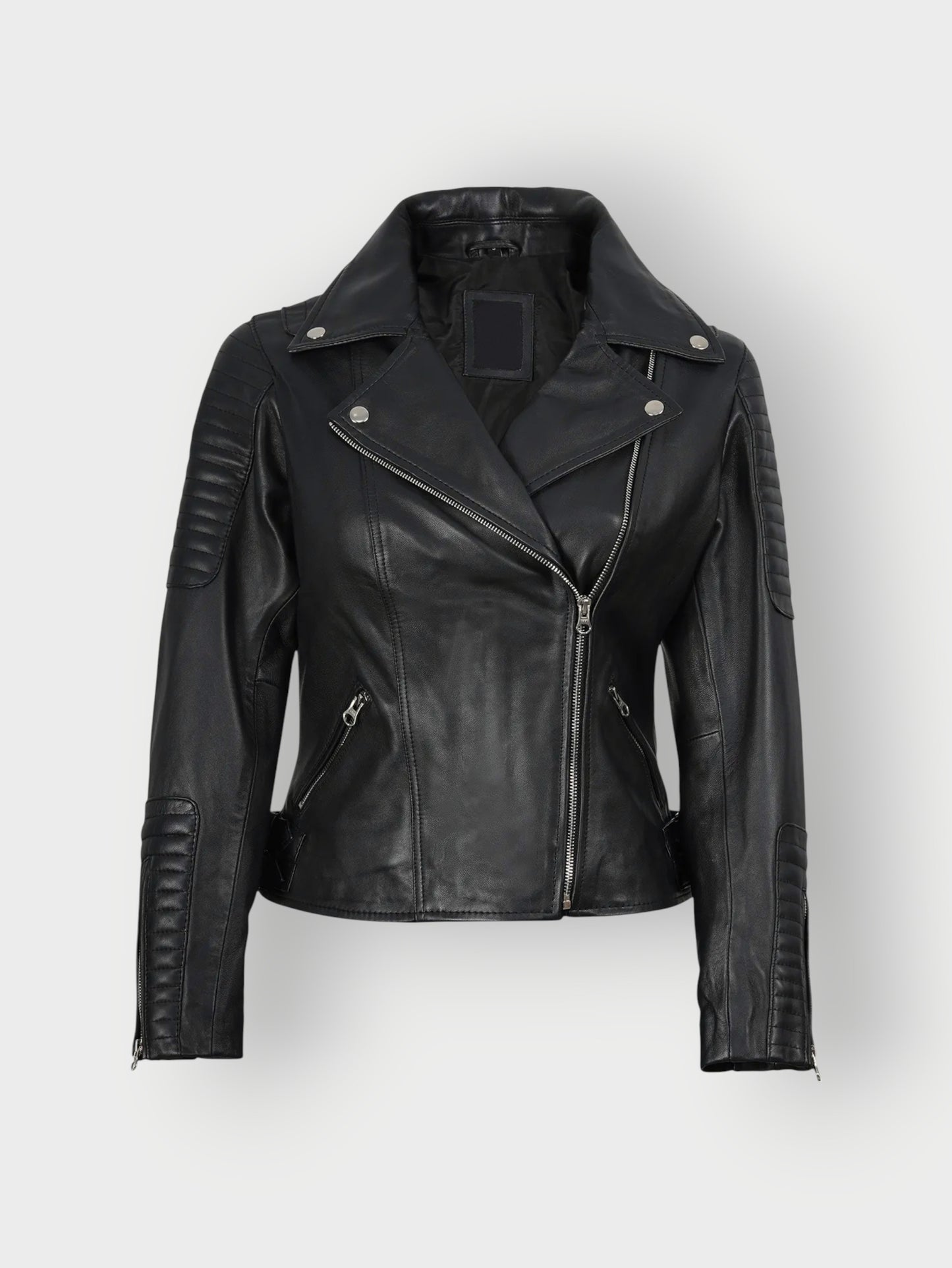 Women's Classic Motorcycle Leather Jacket