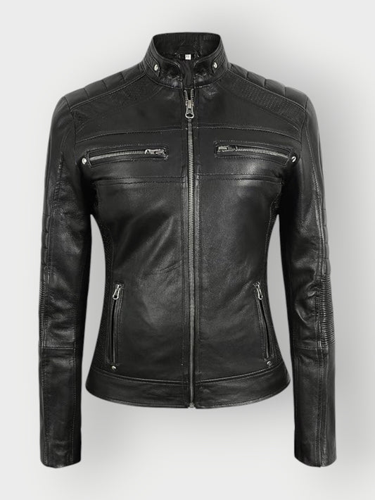 Women's Soft Sheep Motorcycle Jacket