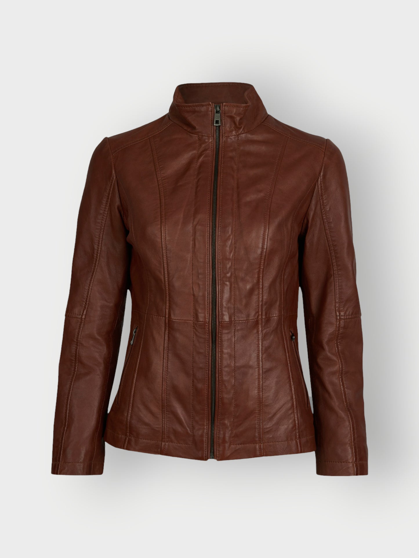 Women's Tan Brown Leather Jacket