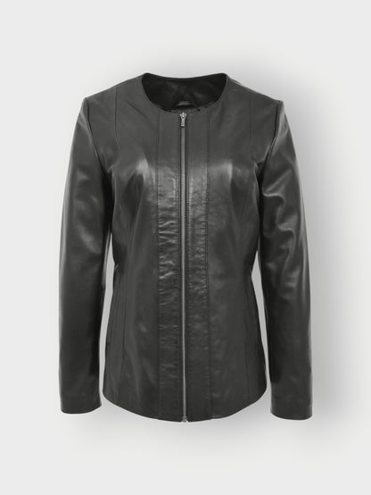 Women's Timeless Black Leather Jacket
